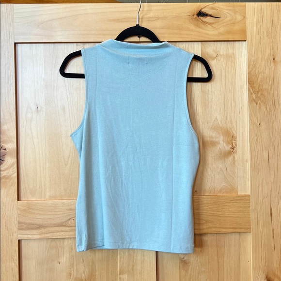 NWT Banana Republic Factory Soft Luxe Mock Neck Top, Medium, Soft Agate Green - Picture 2 of 4